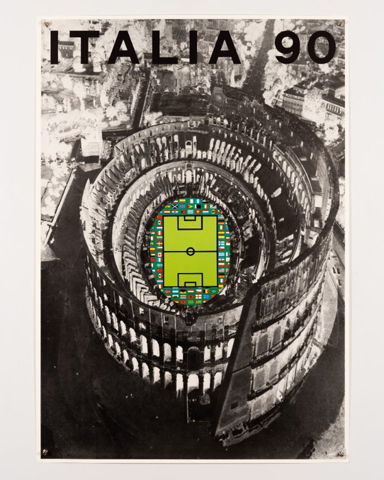 Image 1 of Italia 90 – 1990 Originele vintage sportposter van Alberto Burri – Modern – 100x70 cm