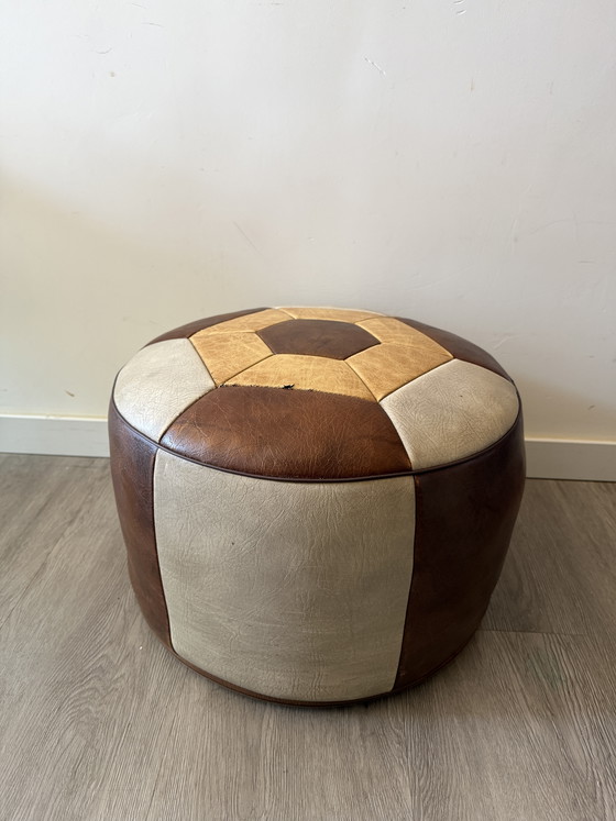 Image 1 of Patchwork-Pouf aus den 1970er Jahren