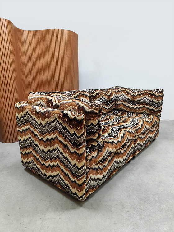 Image 1 of Unieke vintage 2-zitsbank ‘Missoni-stijl’