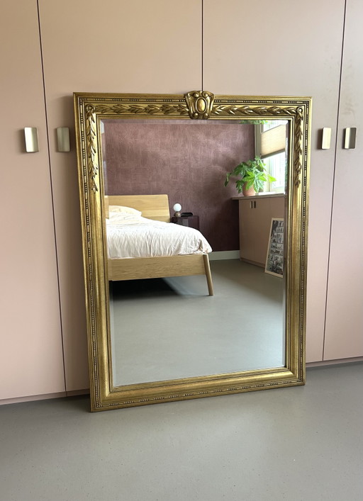 Espejo grande Art Déco de DeKnudt, 122 x 92 cm. – spiegels, Wood, Gold
