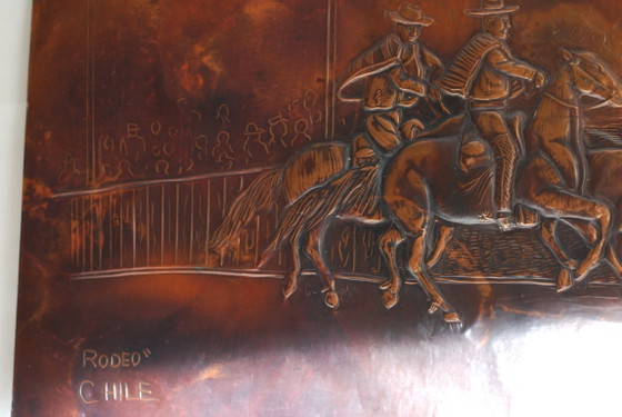 GEROOSTERDE KOPERPLAAT – Wanddecoratie, Wood, Copper (photo 5 of 10)