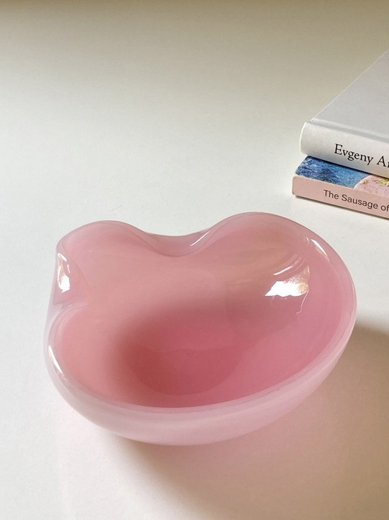 Image 1 of Posacenere vintage vetro Murano rosa opalino