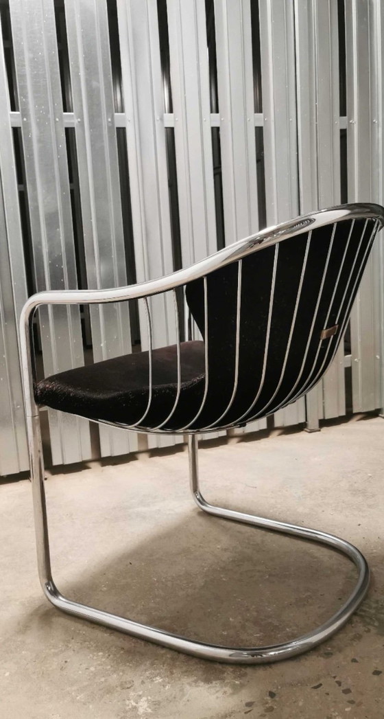 Image 1 of Gastone Rinaldi voor Fasem Italy eetkamerstoelen, jaren 80