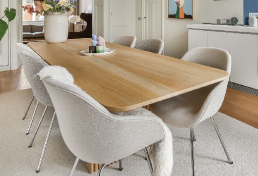 6x Hay AAC 127 chairs, 2x hallingdal upholstery and 4x lighter filt upholstery