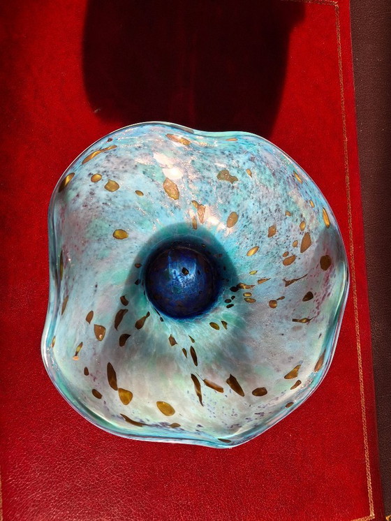 Image 1 of Zeldzame grote Jean-Michel Operto glazen kom, gesigneerd, 23 cm