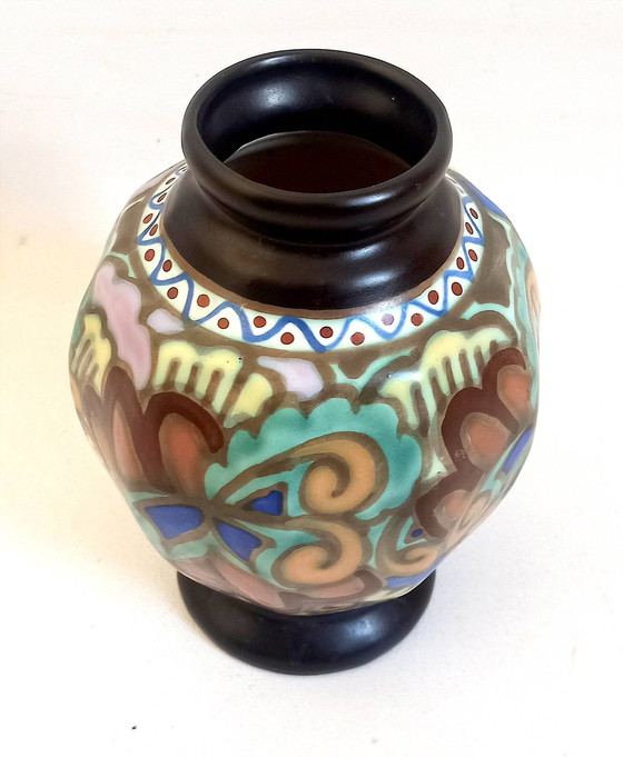 Image 1 of Jarrón de cerámica Bergen, década de 1920, altura 20,2 cm