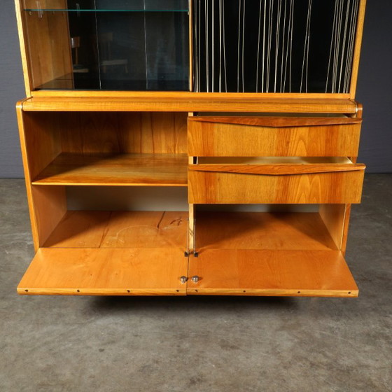 Vintage Cocktail Barkast Met Vitrine – Bohumil Landsman Voor Jitona – Jaren 60 – Vitrinekasten, Glass, Wood (photo 6 of 9)