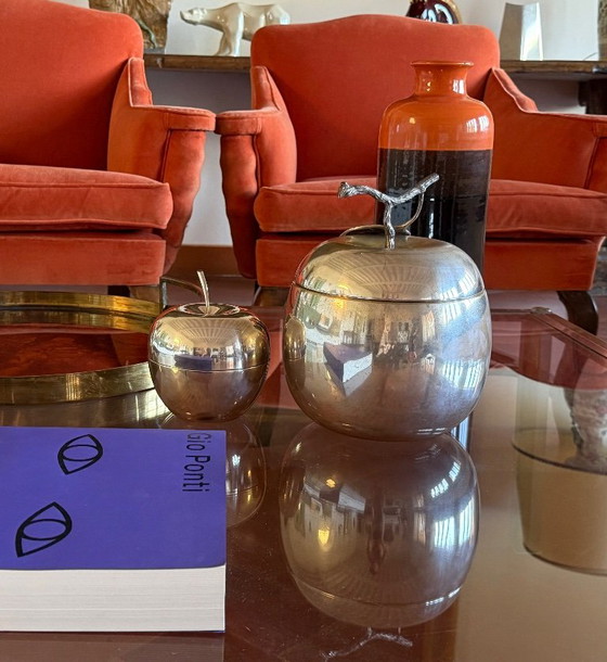 Modern Silver-Plated Apple Wine Cooler / Ice Bucket, Teghini Firenze Italy 1970s – Decorative Objects, Metal (photo 6 of 12)