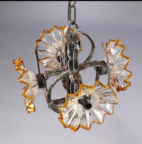 Image 1 of Lampadario brutalista anni '70