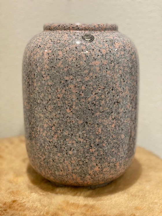 Image 1 of Vintage Royal Delft 80s gespikkelde vaas 