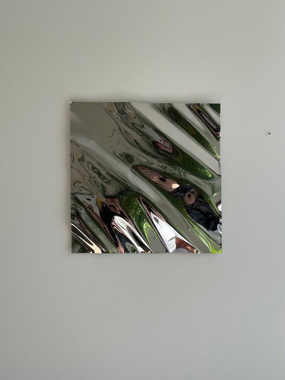 Image 1 of Psychedelisch stalen wanddecoratie 60x60