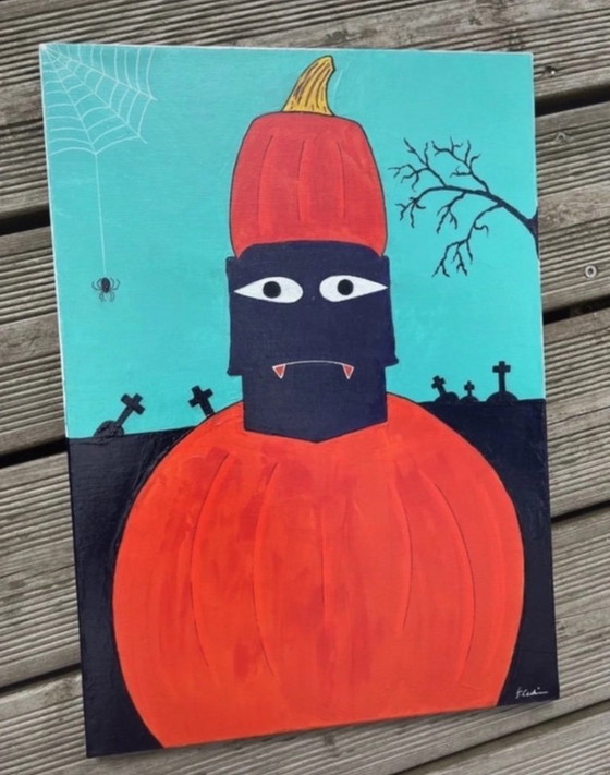 Image 1 of Cuadro con temática de Halloween 46x33cm