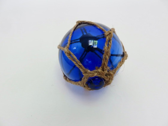 Image 1 of Bola de pesca de cristal con cuerda, años 50