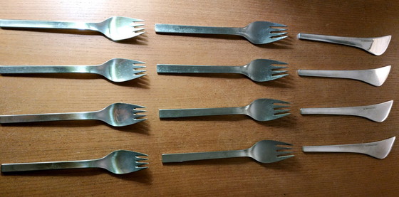 Image 1 of GEORG JENSEN 1955 12 Gedecke von MAGNUS STEPHENSEN Modell TUJA TANAQUIL