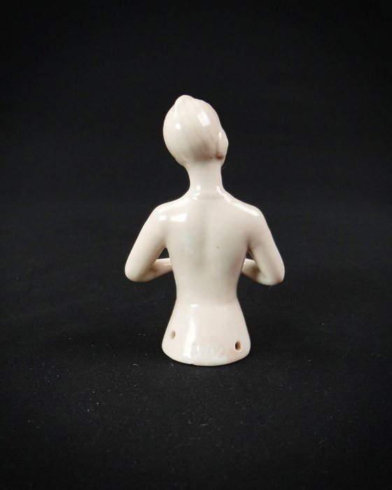 Image 1 of Half-Doll half-figurine of orientalist dancer in porcelain 20th century Germany