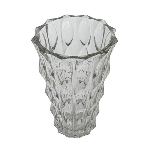 Crystal vase, Italian design, 1960s, manufactured in Italy