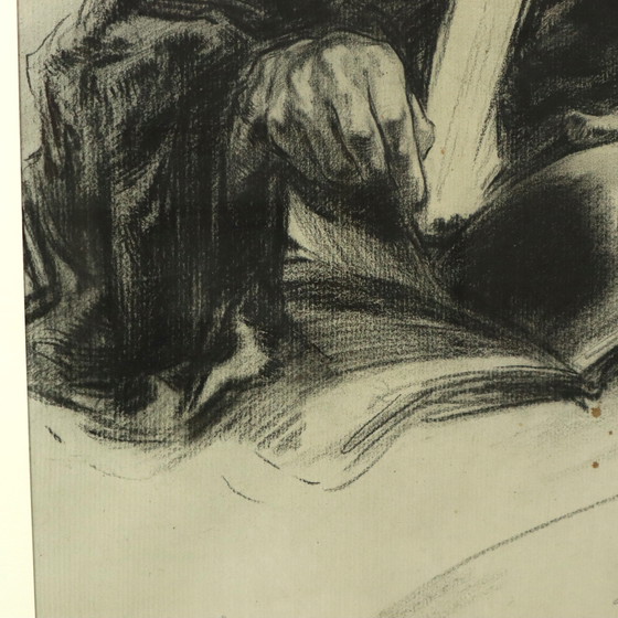 Image 1 of Kohlezeichnung Jurist Art Driesschaert 1974