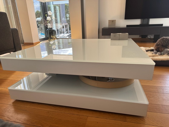 Modern coffee table – Wood, Glass (photo 3 of 5)