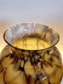 Art Deco opaline glass vase, Verreries de Scailmont, Henri Heemskerk, Belgium