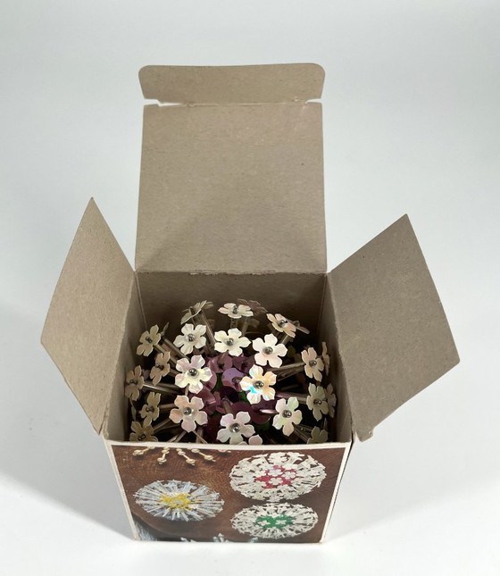 Image 1 of Vintage Space Age Christmas Ornament – Pink – 1960s – Boxed