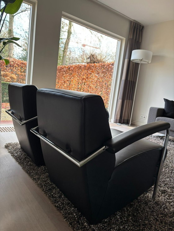 Image 1 of Fauteuil Scylla en cuir Senso noir