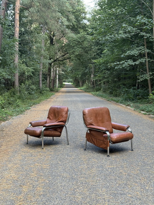 2x De Sede Kangoeroe Loungestoelen