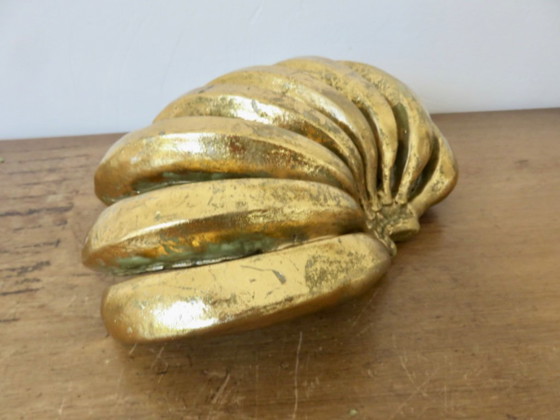 Banana sculpture in gilded resin, vide poche, 80s - 90s, Decorative Objects, Gold (photo 8 of 11)