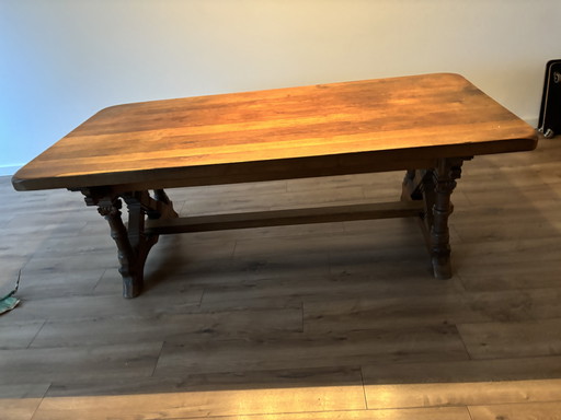 Antique solid oak monastery table table antique oak dining table