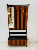 Vestiaire mural vintage avec banc coffre années 70
