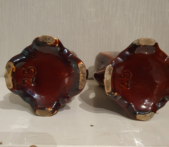 Belgian Art Deco Vases (Thulin), Glazed Earthenware, Ceramic, Multi Color (photo 7 of 9)