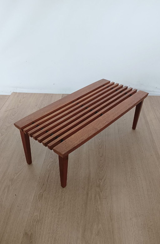 1950s slatted bench or side table