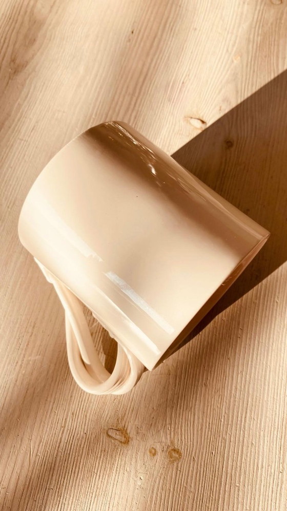 Image 1 of Set di 2 tazze "twist" in ceramica color crema Leeds Pottery Company