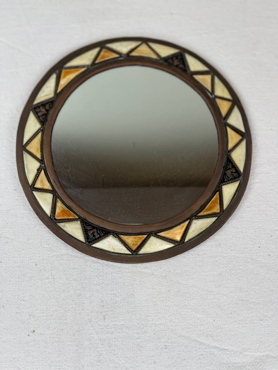 Vintage etnische spiegel – Copper (photo 3 of 6)