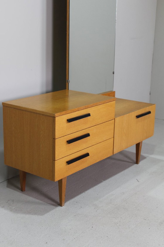 Image 1 of Vintage dressing table, cabinet with mirror - 1950s/60s