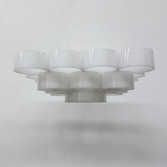 Image 1 of Mid-Century Lucite Circles Deckenleuchte, 1970er Jahre