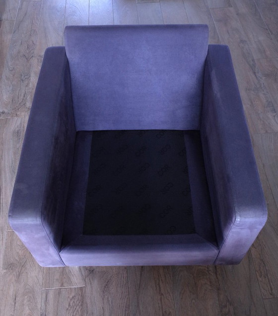 Image 1 of Fauteuil COR Conseta Faux Suède Bleu Marine