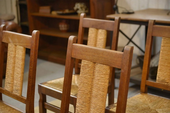 Lot de 6 chaises brutalistes des années 1950. – Chaises de salle à manger (photo 9 of 14)