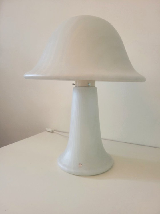 Image 1 of Grande lampe champignon de Peill & Putzler en verre zébré