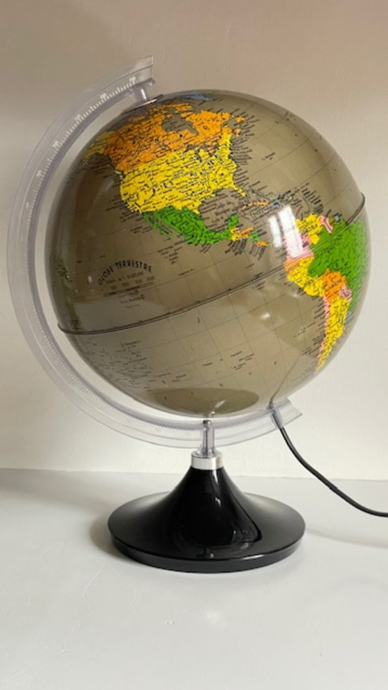 Image 1 of Illuminated Earth Globe Made in Italy