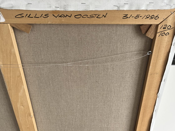 Image 1 of Gilles van Oosten - acryl abstract schilderij - gesigneerd 