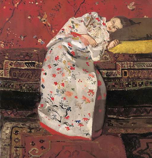 George Hendrik Breitner--Fille en kimono blanc
