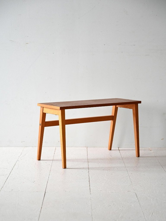 Image 1 of 1960s Scandinavian Teak and Oak Coffee Table