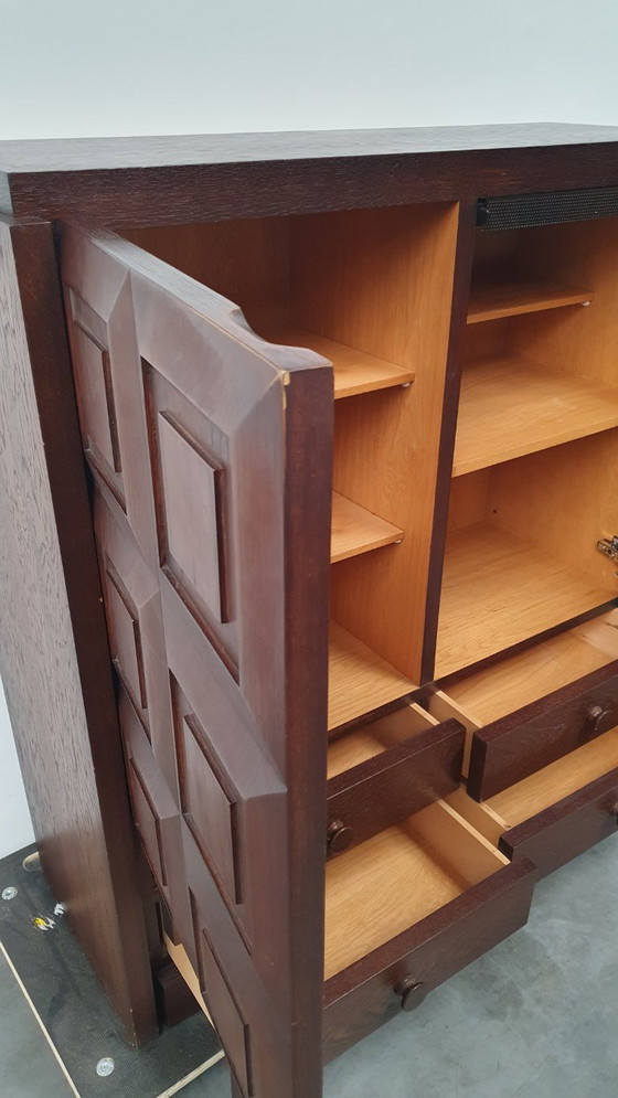Image 1 of Brutalist vintage De Coene style barkast 70s belgie