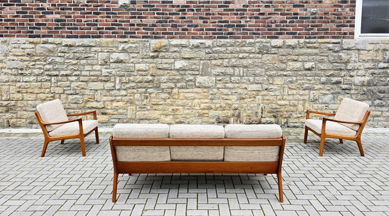 Image 1 of Set di sedute Ole Wanscher France and Son, divano e poltrona vintage anni '60 '70, stile Mid Century.