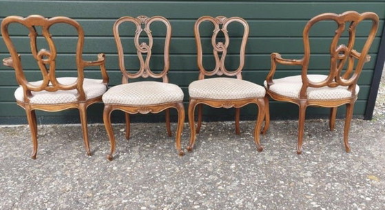 Image 1 of 4 krakelingen eetkamer stoelen 