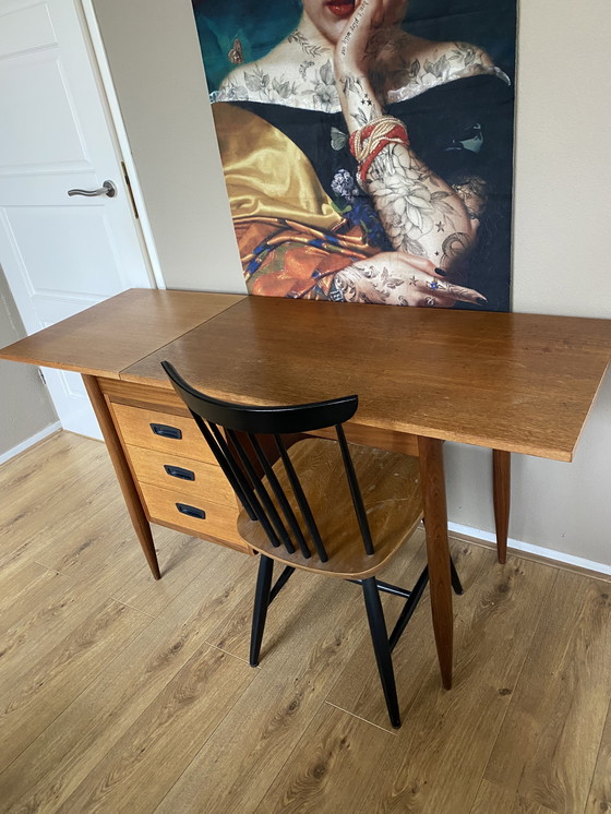 Image 1 of Scrivania vintage danese con ribalte di Arne Vodder degli anni '60