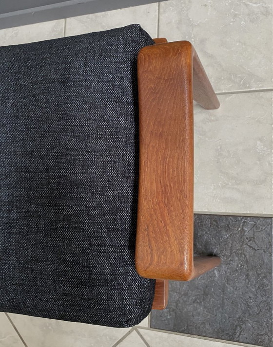 Image 1 of Sedia danese in teak di Arne Wahl Iversen per Komfort Denmark con poggiapiedi, anni '60