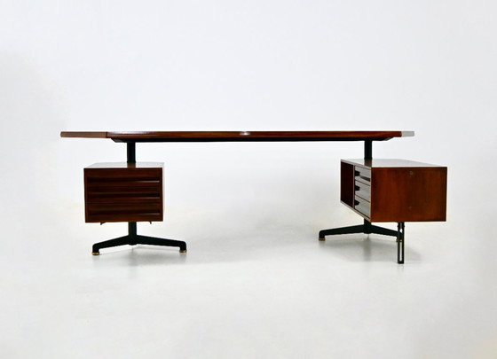 T96 Desk Boomerang by Osvaldo Borsani for Tecno, 1960s – Metal, Wood (photo 4 of 13)