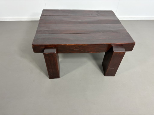 Table basse brutaliste néerlandaise des années 1960