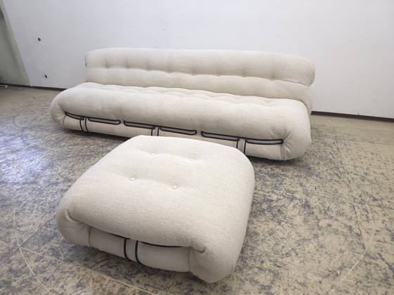 Image 1 of Cassina Soriana Sofa mit Hocker Dreisitzer top Couch